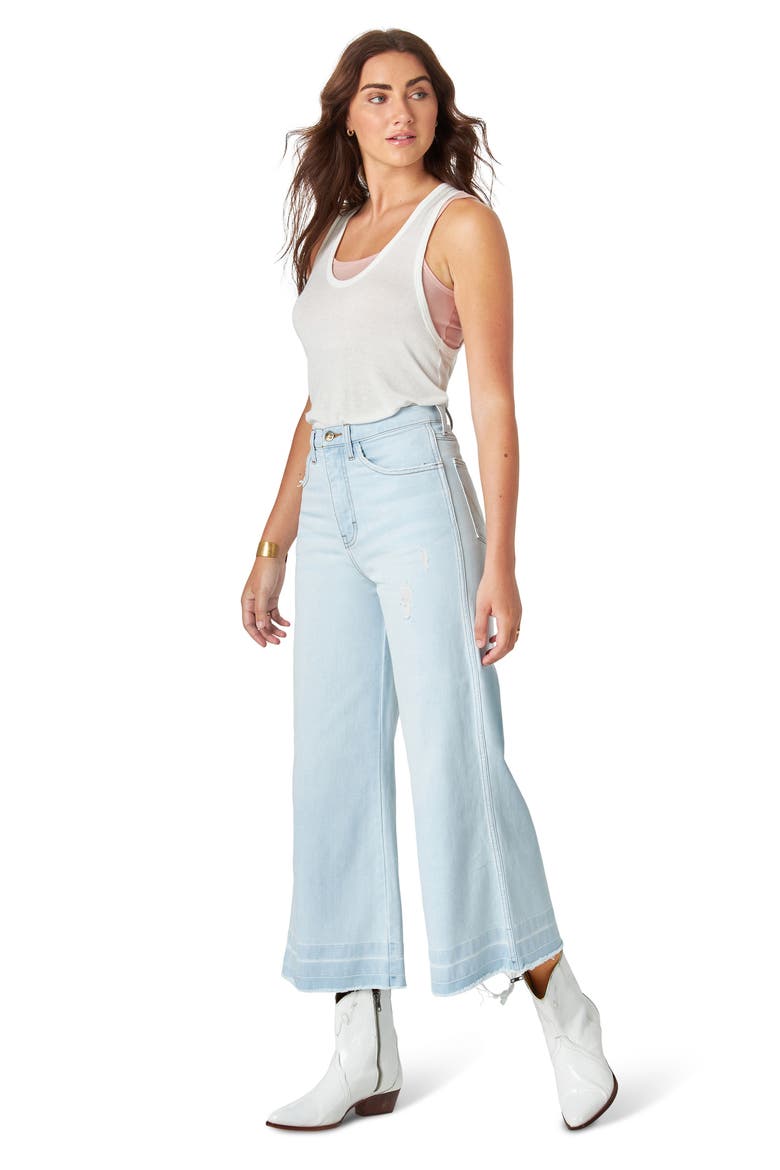 Wide Leg Crop Jeans, Alternate, color, COWBOY COOL