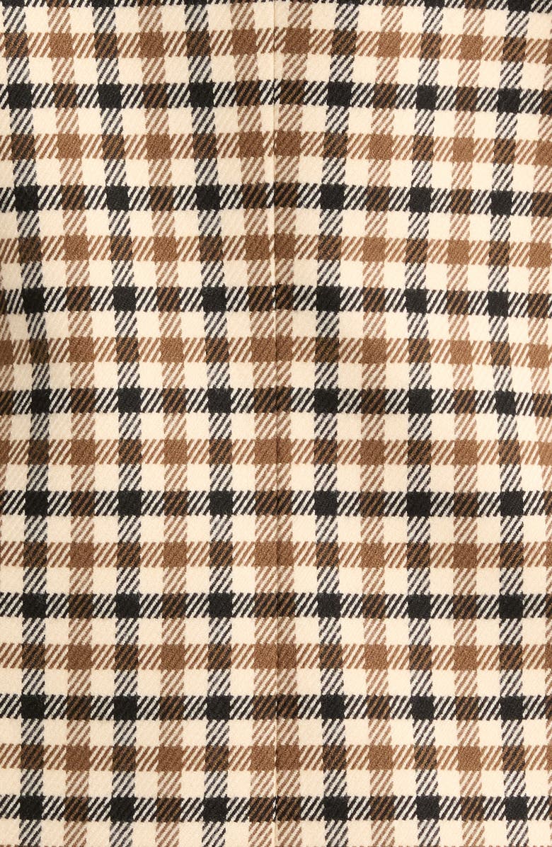 Jones New York Check Faux Double Breasted Blazer, Alternate, color, Caramel Multi