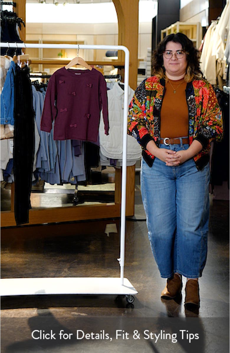 Kids' Bow Embellished Long Sleeve Cotton T-Shirt, sales video thumbnail