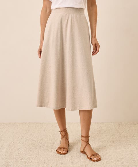 Fit & Flare Midi Skirt