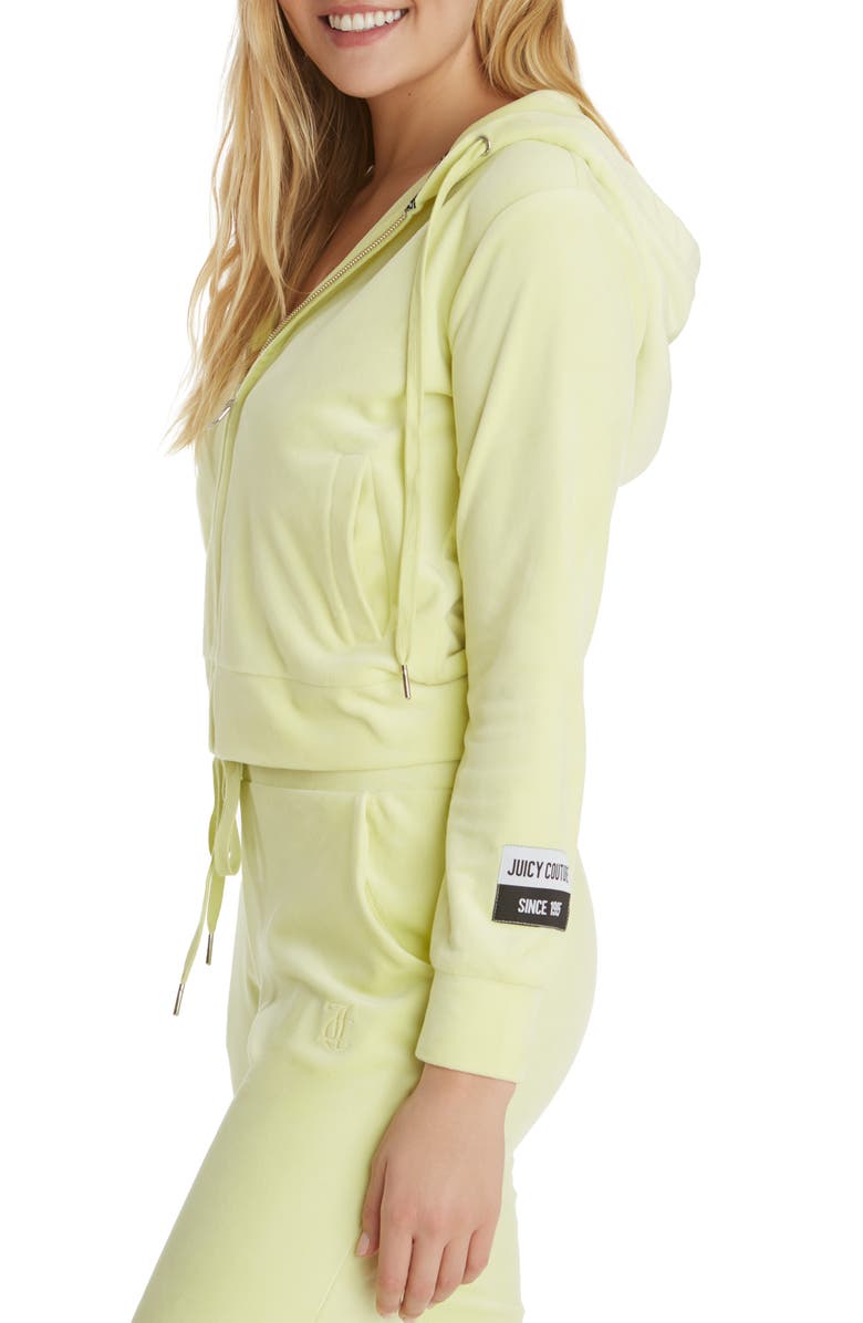 Juicy Couture Velour Full Zip Hoodie, Alternate, color, 