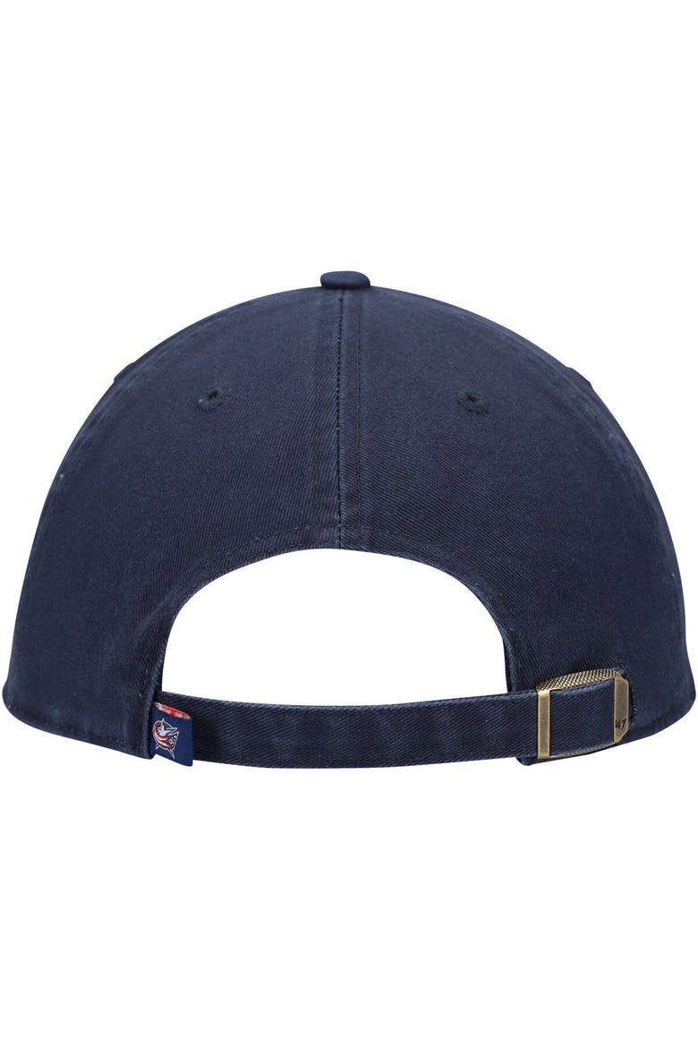 Men's '47 Navy Columbus Blue Jackets Team Clean Up Adjustable Hat, Alternate, color, Navy