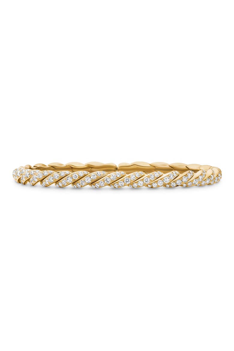 Pavéflex Bracelet in 18K Gold with Diamonds, Main, color, GOLD/ DIAMOND