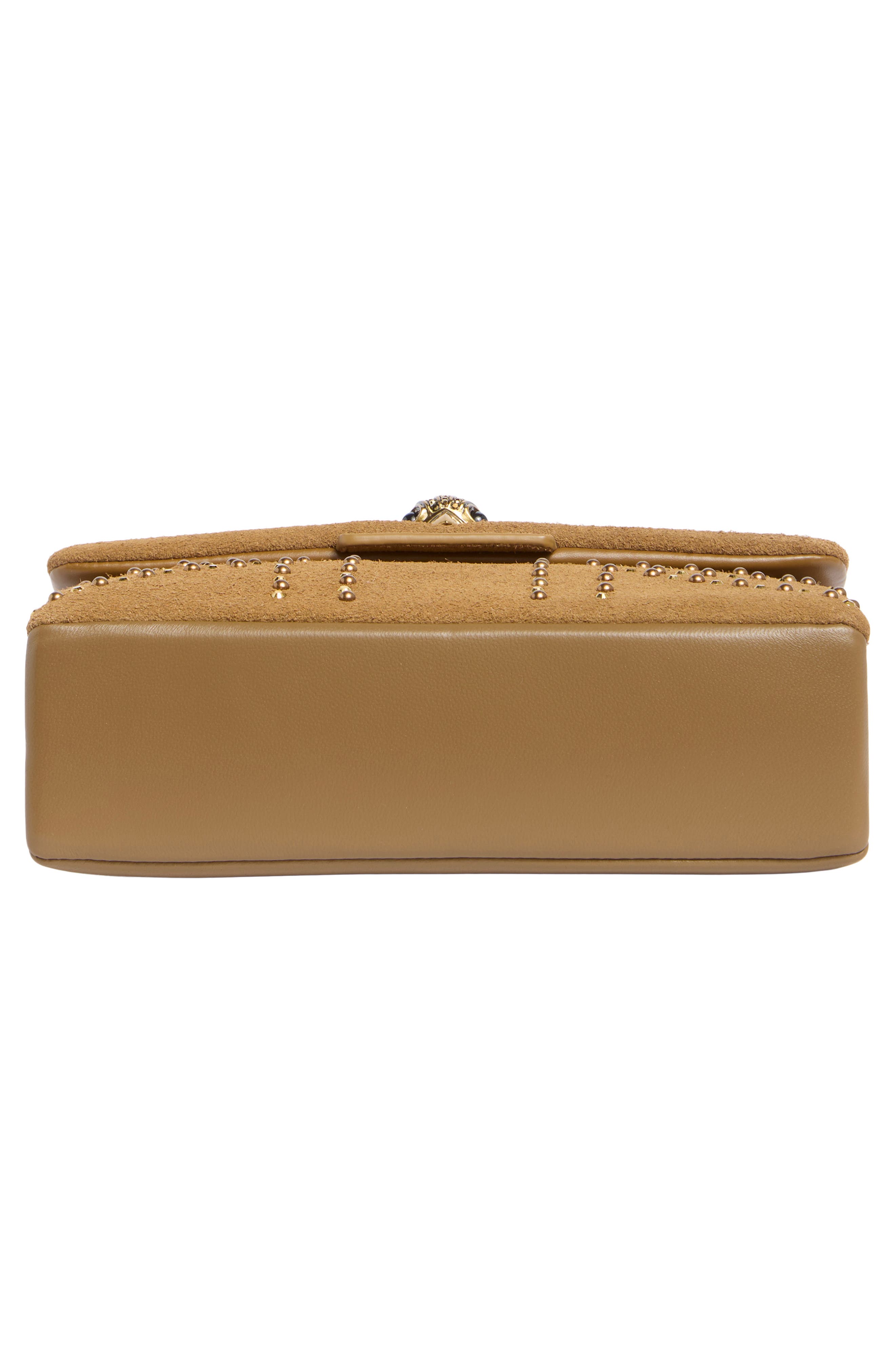 Mini Union Jack Studded Leather Crossbody Bag, Main, color, LIGHT/ PASTEL BROWN
