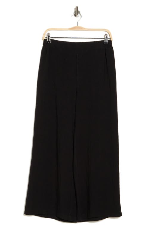 Gemma + Jane Solid Wide Leg Pull-on Pants In Black