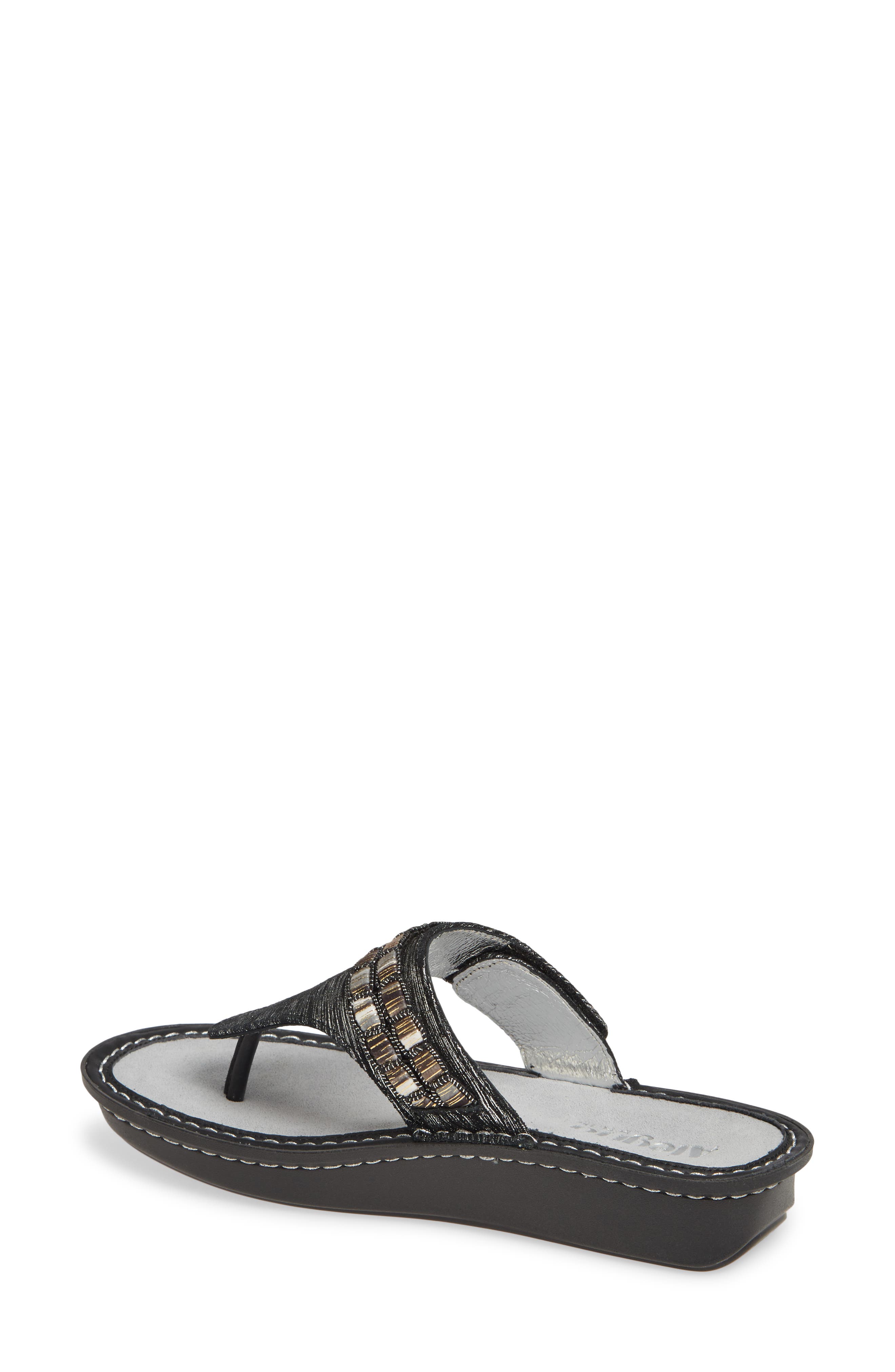 Alegria 'Vanessa' Thong Sandal, Alternate, color, SOIREE SILVER LEATHER