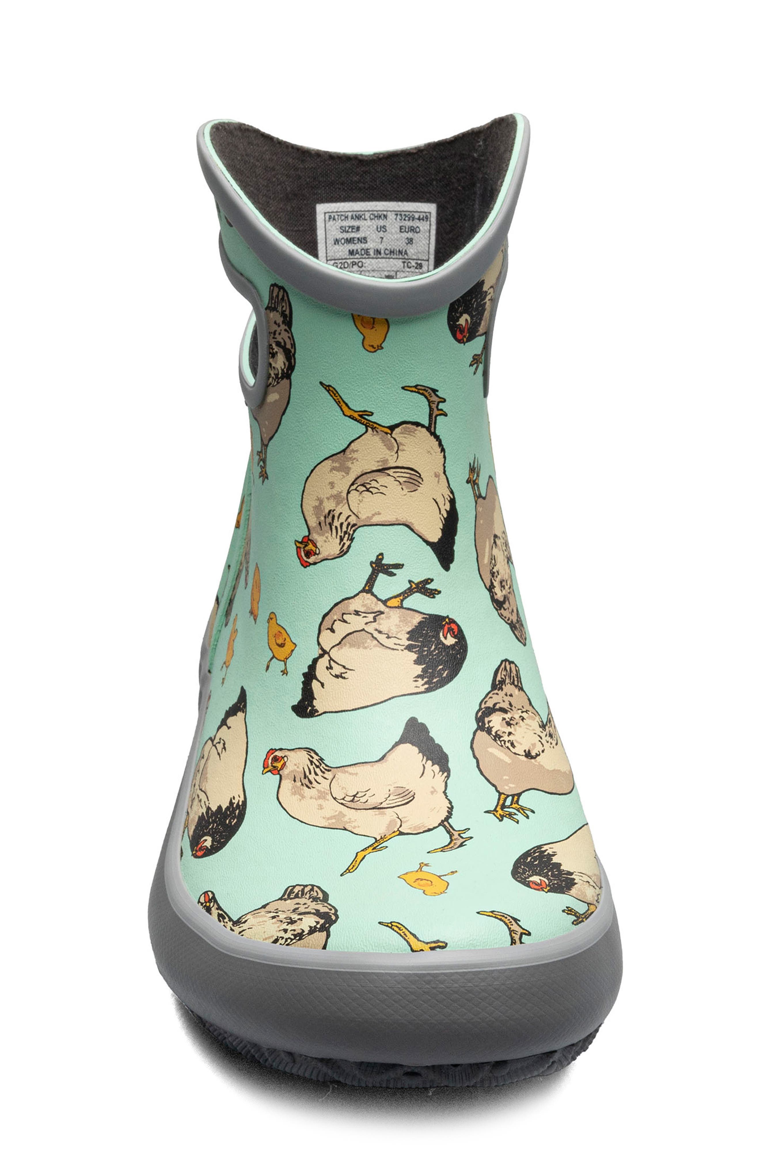 Patch Waterproof Rain Boot, Alternate, color, AQUA MULTI
