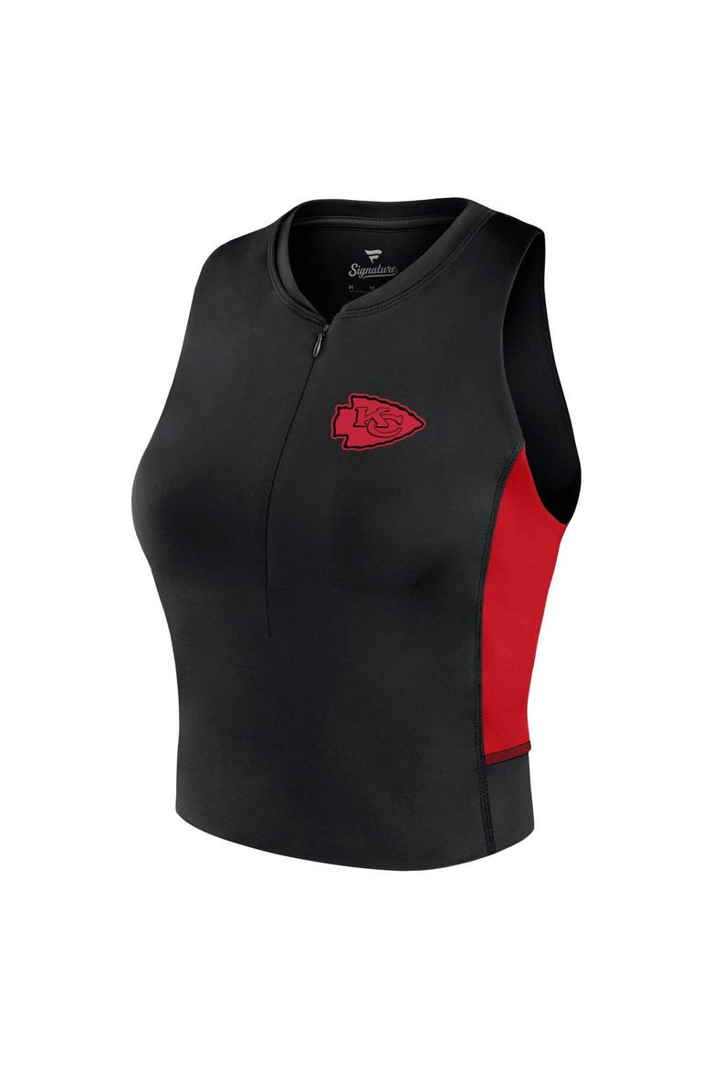 Women's Fanatics Signature Black Kansas City Chiefs Studio Fitted Gym Tank Top, Alternate, color, Black