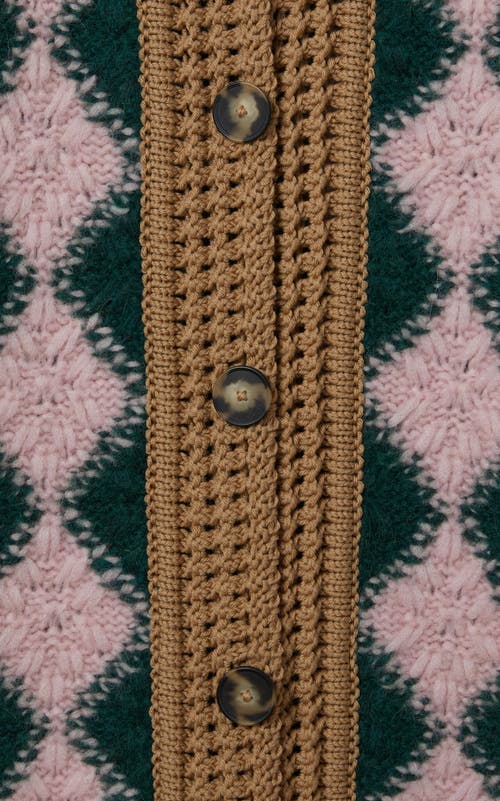 La Doublej Bowling Crocheted Wool-blend Cardigan In Multi