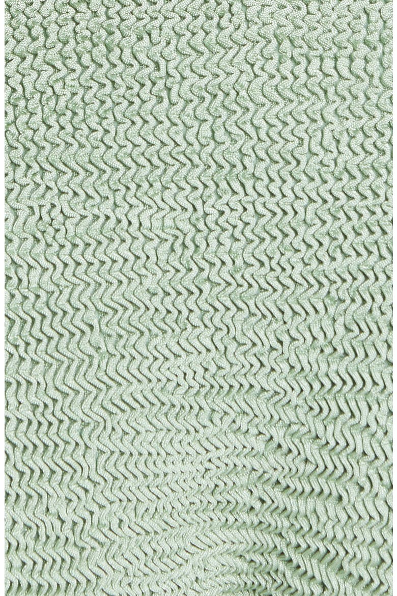 Brigette Off the Shoulder Seersucker Two-Piece Swimsuit, Alternate, color, METALLIC MOSS