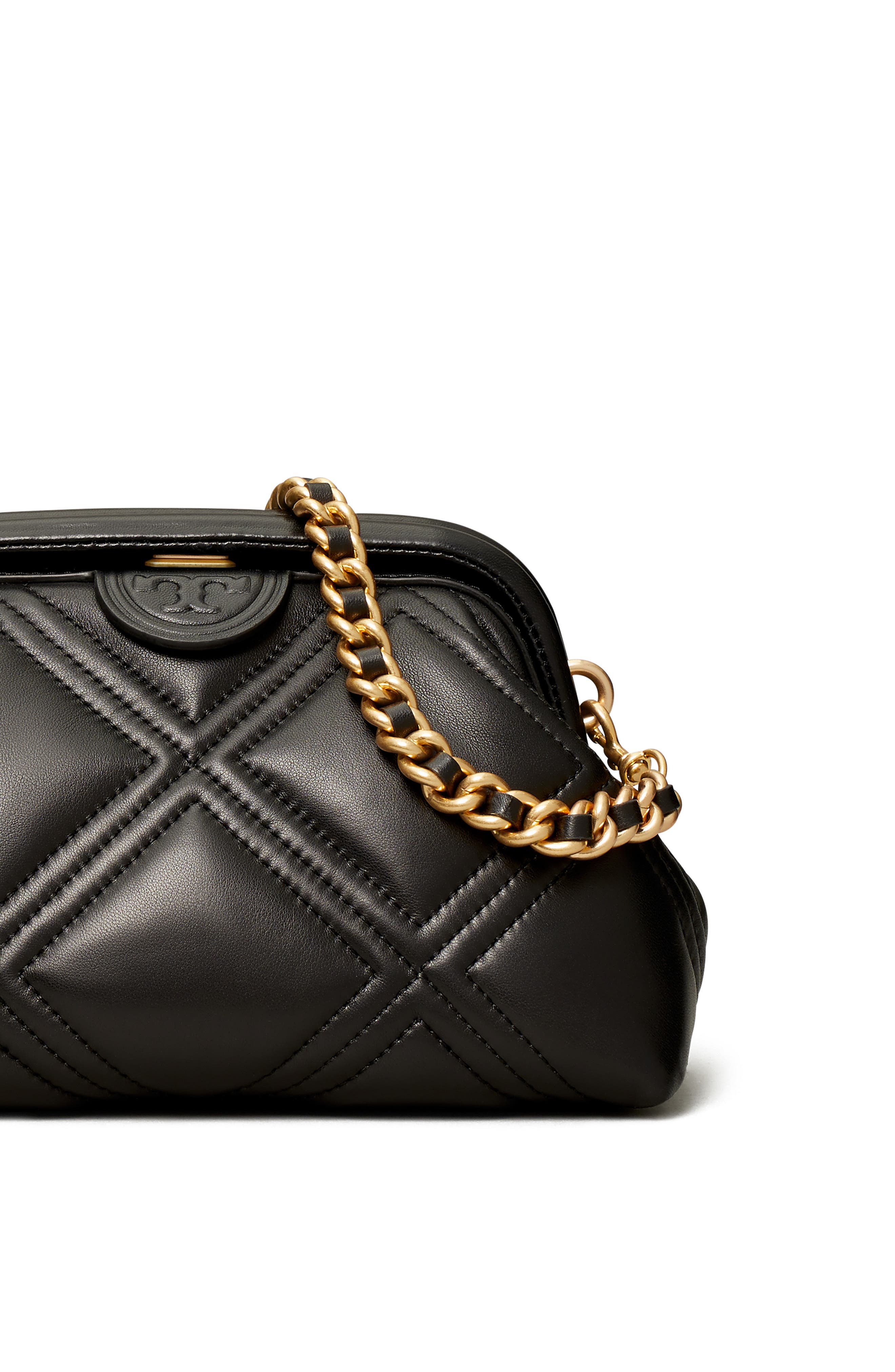 Tory Burch Fleming Small Frame Leather Crossbody Bag, Alternate, color, 