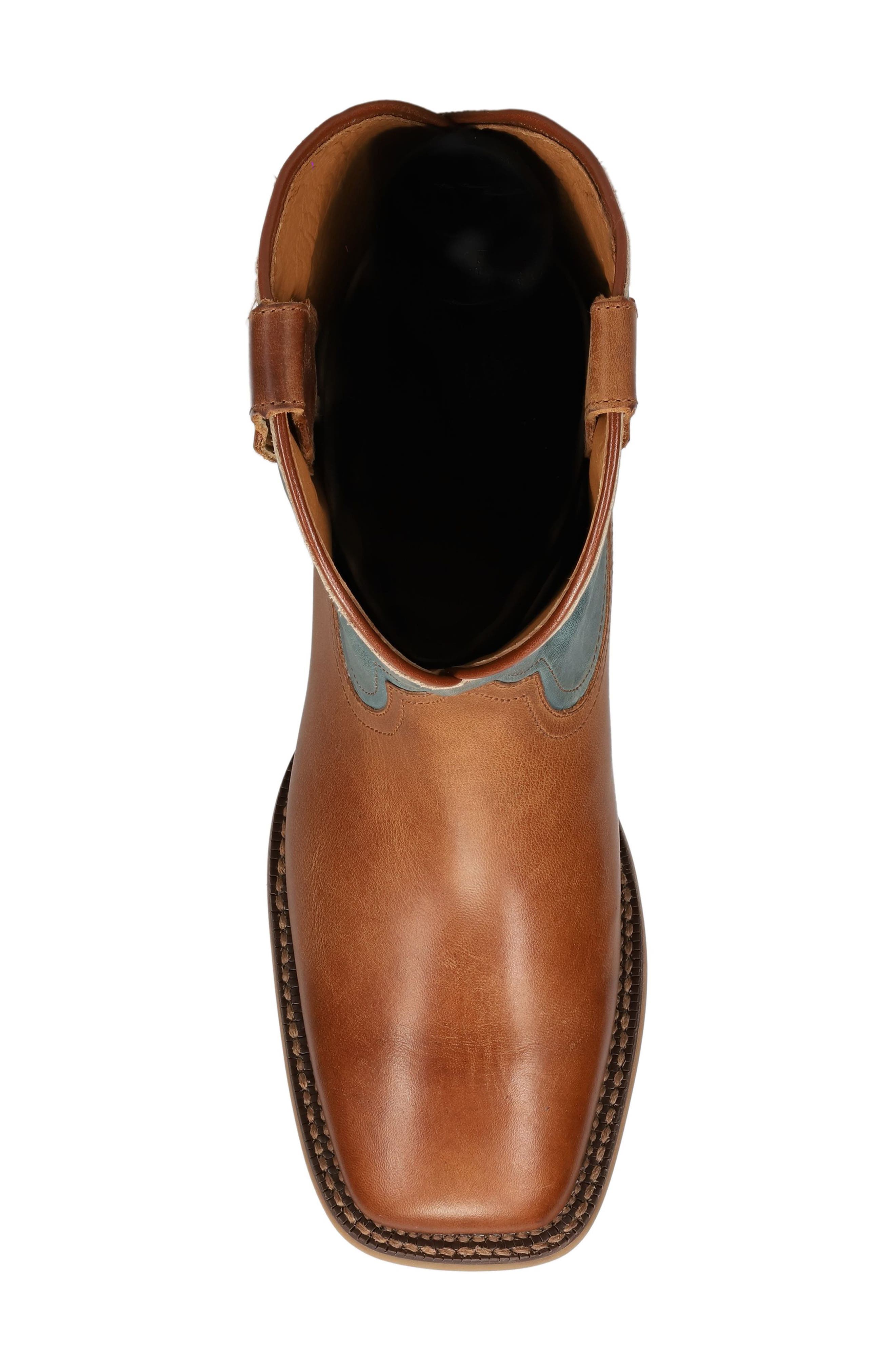 Frye Hauser Roper Western Boot, Alternate, color, Tan/ Faded Denim