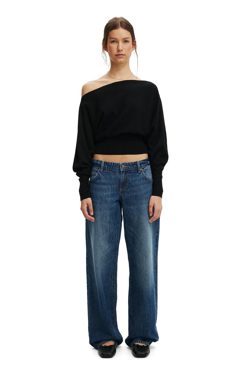 Cotton On Women's Everfine Ls Batwing Knit, Alternate, color, Black