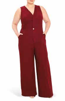 Sleeveless Wide Leg Denim Jumpsuit