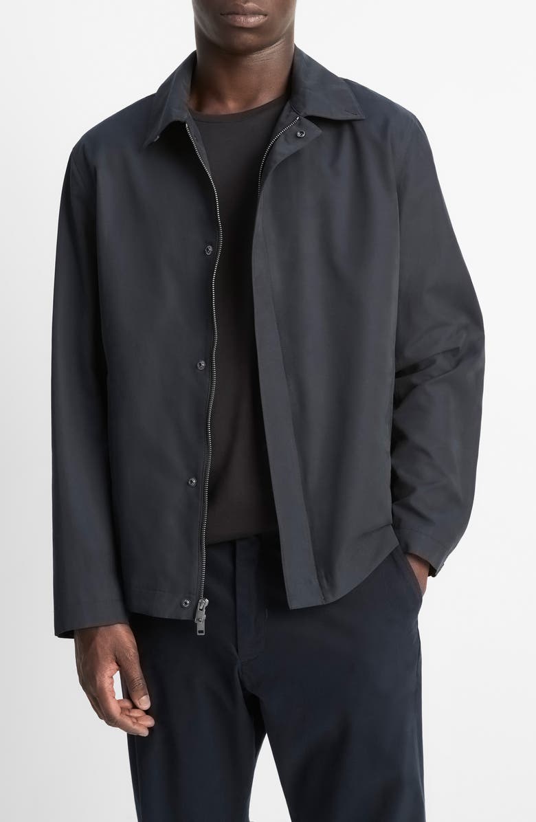 Vince Convertible Collar Cotton Blend Zip Jacket, Main, color,