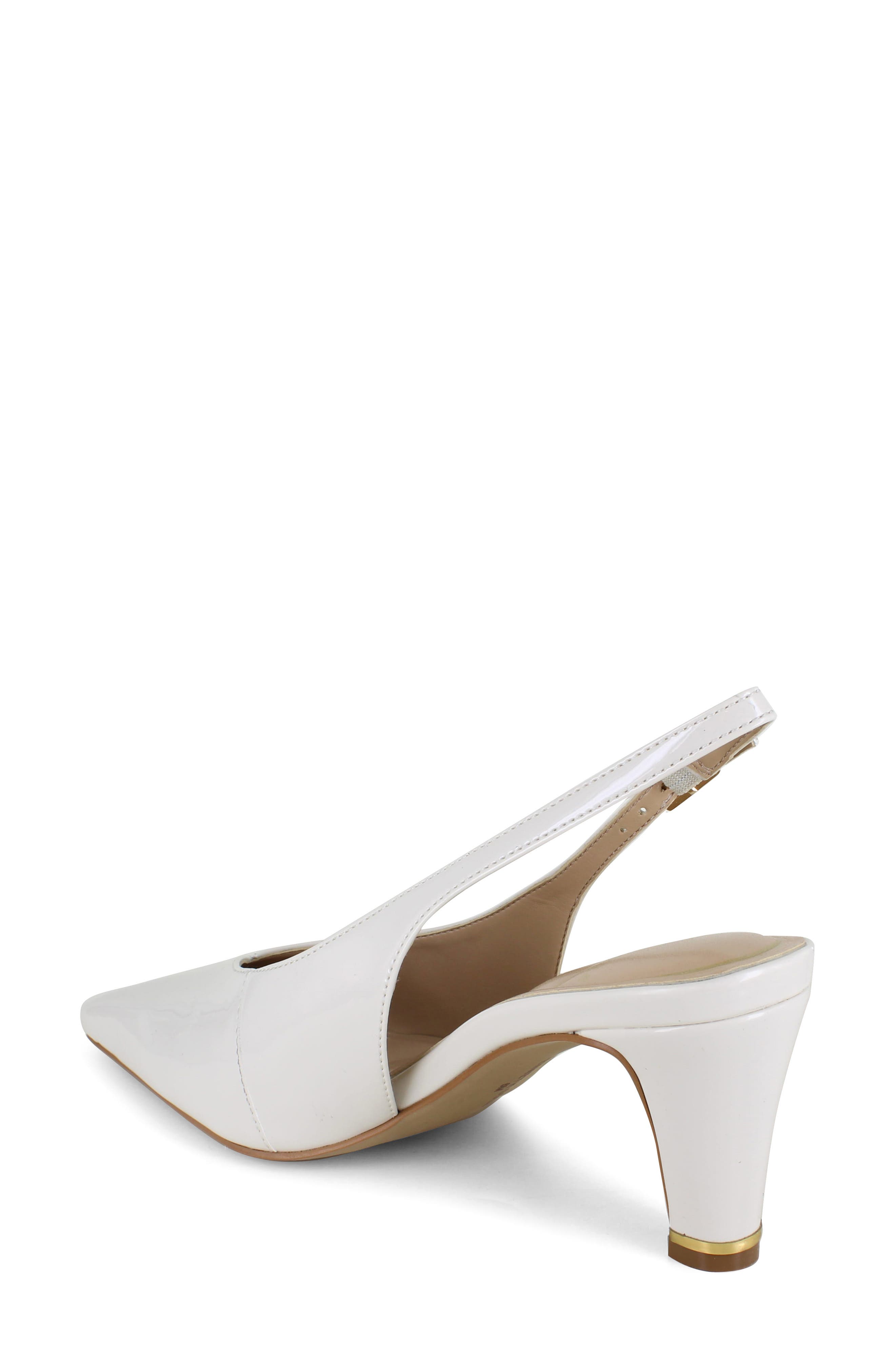 Kenneth Cole Meilani Slingback Pump, Alternate, color, Ecru Patent