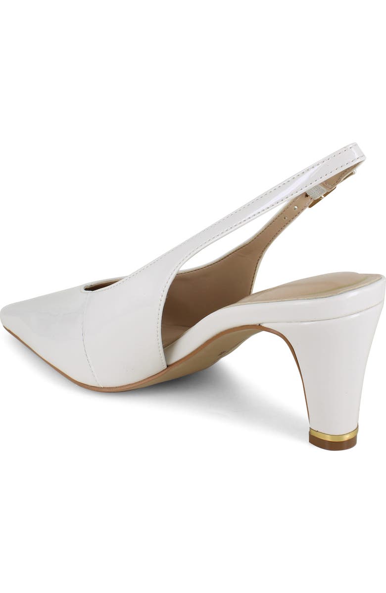 Kenneth Cole Meilani Slingback Pump, Alternate, color, Ecru Patent