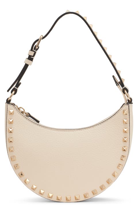 トートバッグ VALENTINO Ivory V-logo Mini Hobo Bag P0W19 RQR 0NO Vlogo Signature Mini Hobo Bag In Grainy Calfskin for Woman