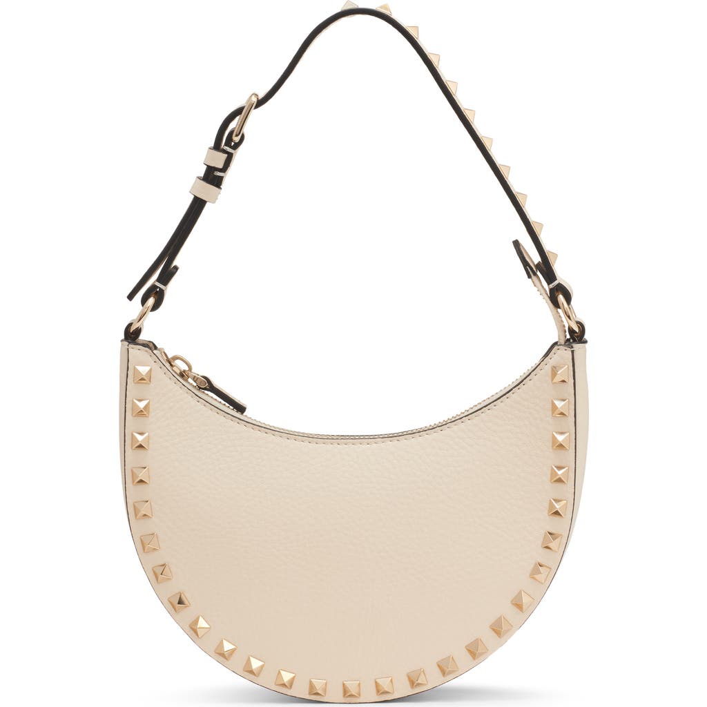 Valentino Garavani Mini Rockstud Leather Hobo Bag