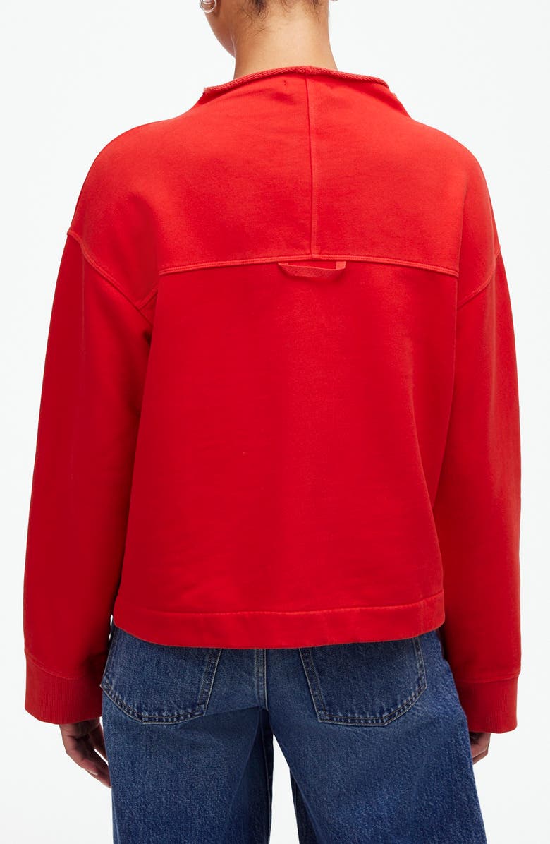 Madewell Funnel Neck Long Sleeve Sweatshirt, Alternate, color, 