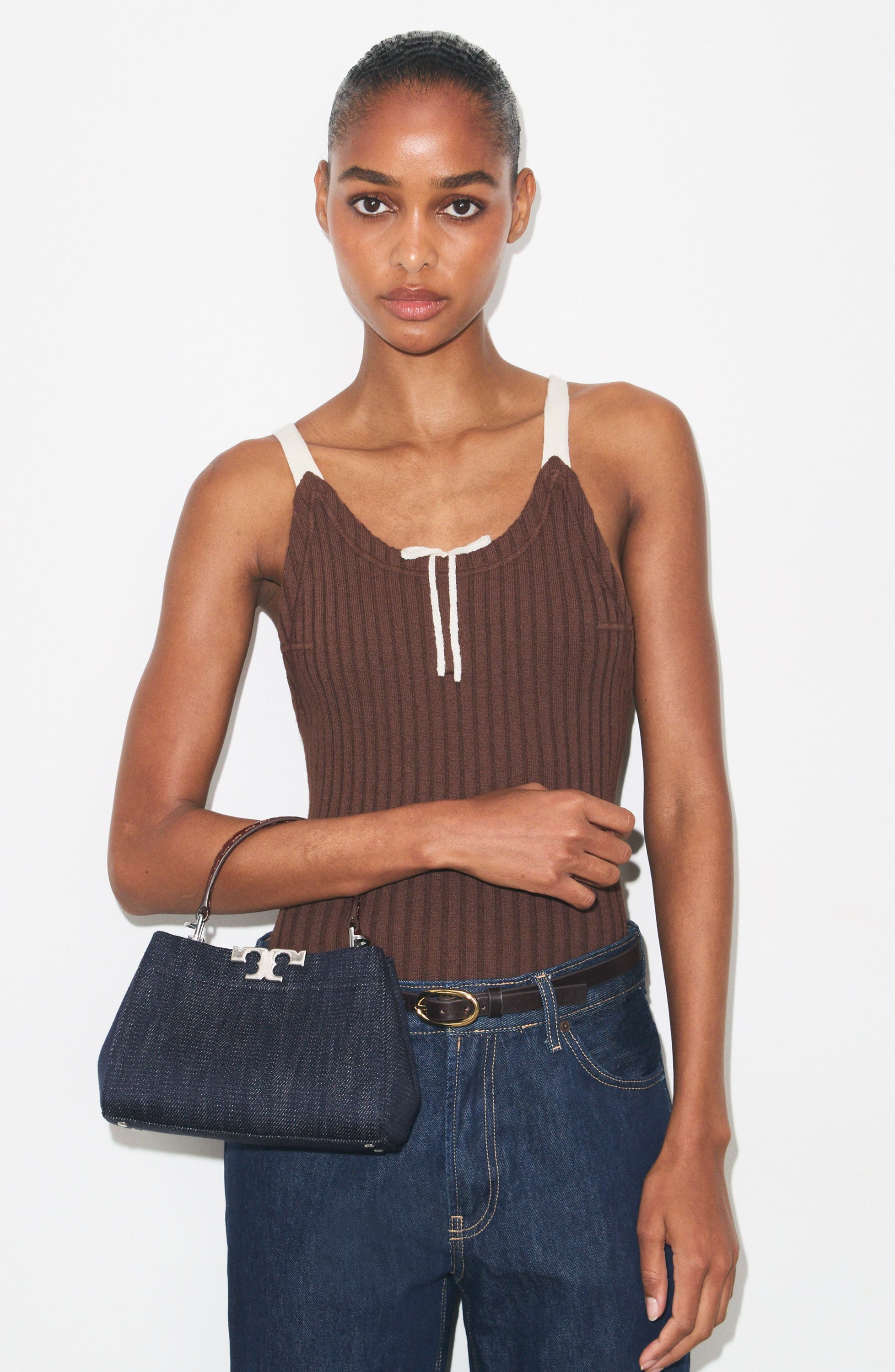 Mini Eleanor Denim Satchel, Alternate, color, MIDNIGHT
