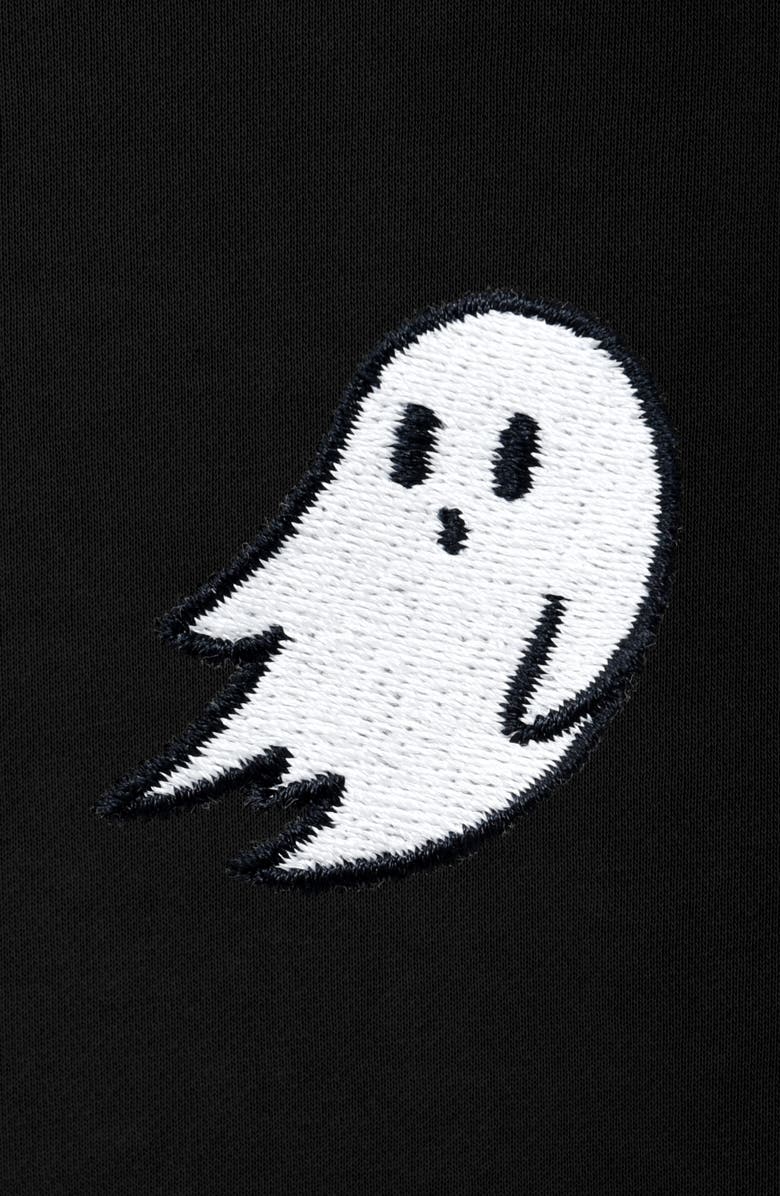 Dalix Mens Ghost Midweight Fleece Relaxed Hooded Sweatshirt, Alternate, color, Black