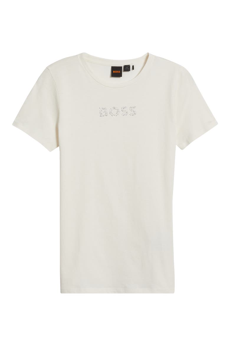 Rhinestone Embellished Cotton Graphic T-Shirt, Alternate, color, OPEN WHT