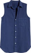 Frank & Eileen Finley Sleeveless Linen Button-Up Shirt