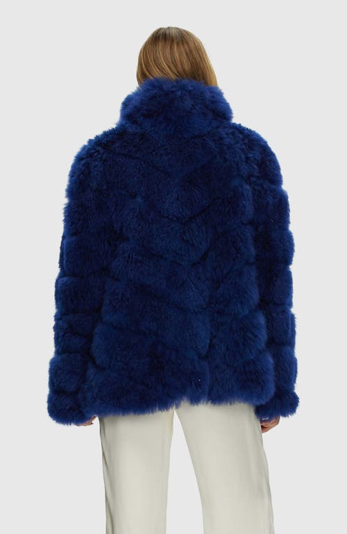 Gorski Select Cashmere Goat Diagonal Jacket In Blue