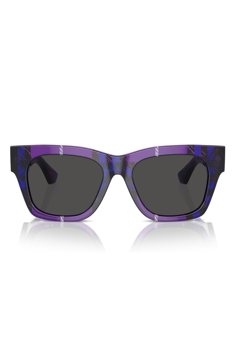 Burberry Elevated Check 52mm Square Sunglasses, Alternate, color,