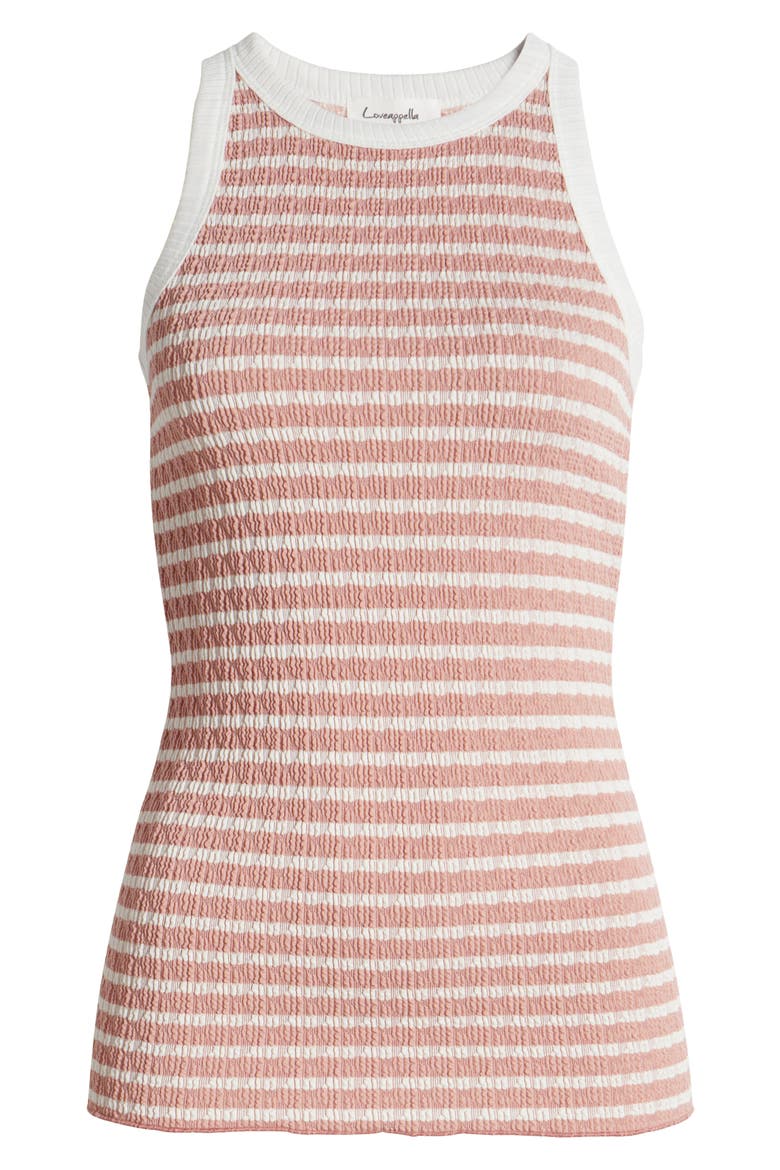 Stripe Racerback Tank, Alternate, color, BLUSH