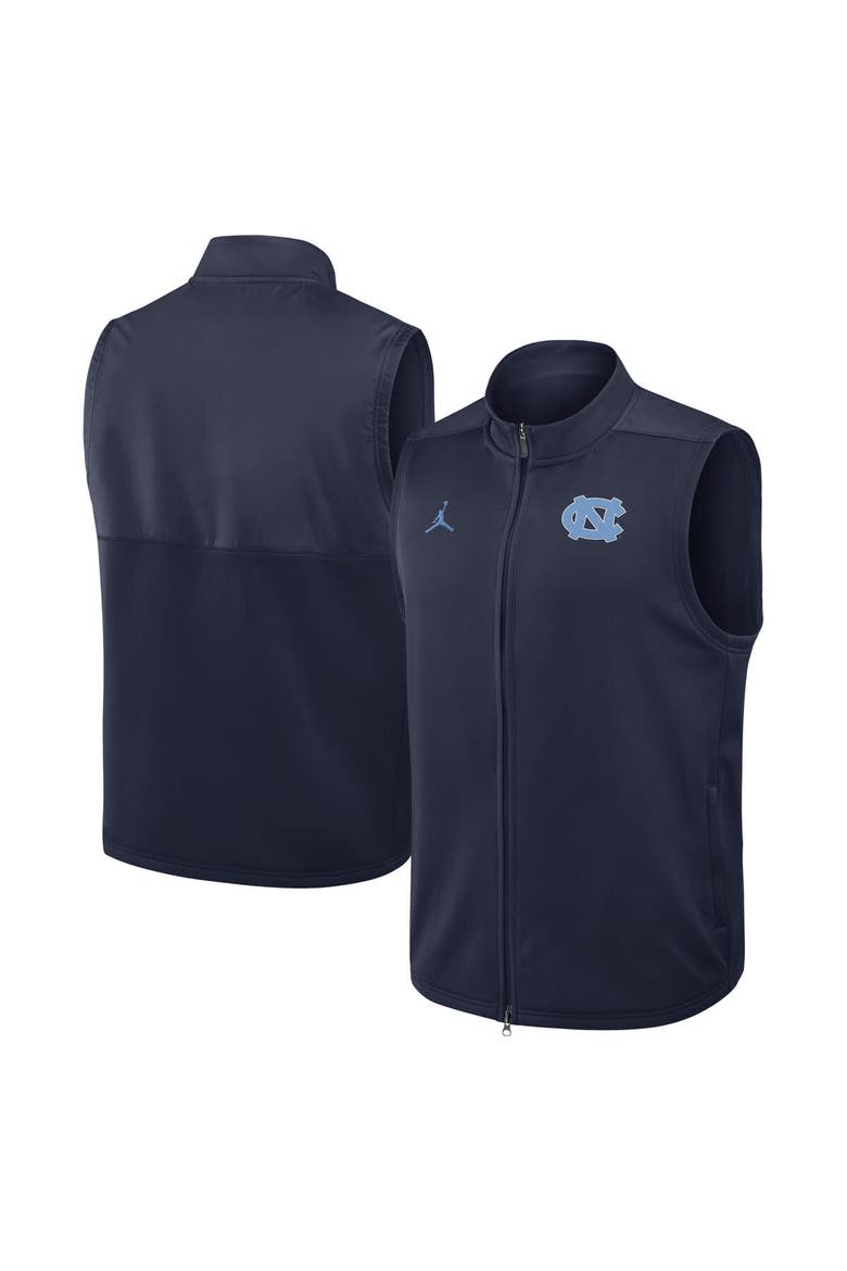 Men's Jordan Brand Navy North Carolina Tar Heels Primetime Victory Performance Full-Zip Vest, Alternate, color, Navy