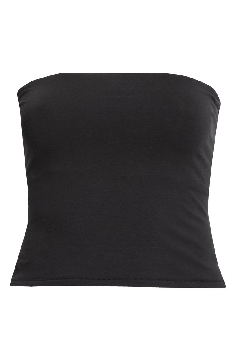 SKIMS Stretch Cotton Jersey Tube Top, Main, color, Soot