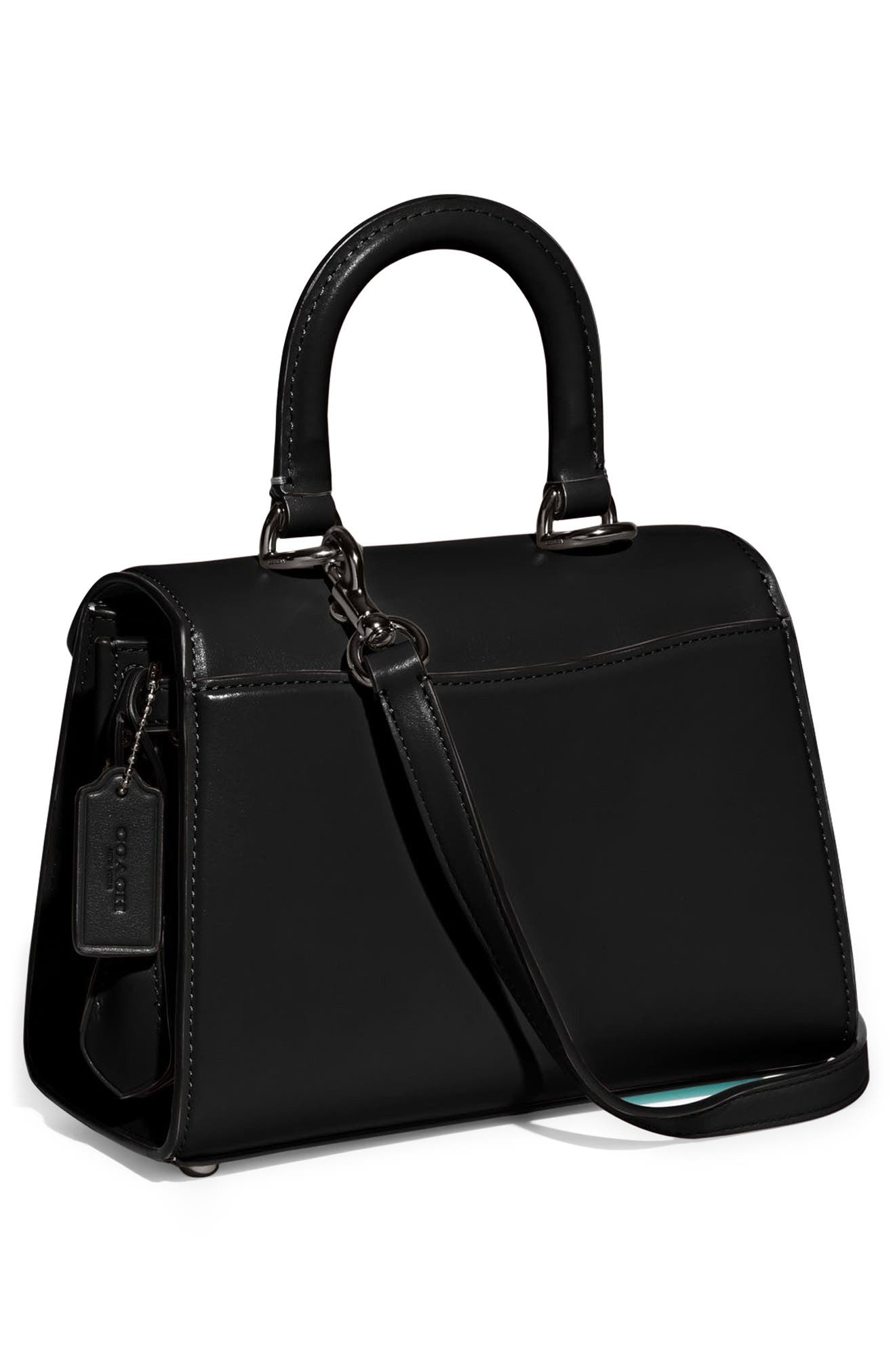 COACH Sammy 21 Leather Top Handle Bag, Alternate, color, 