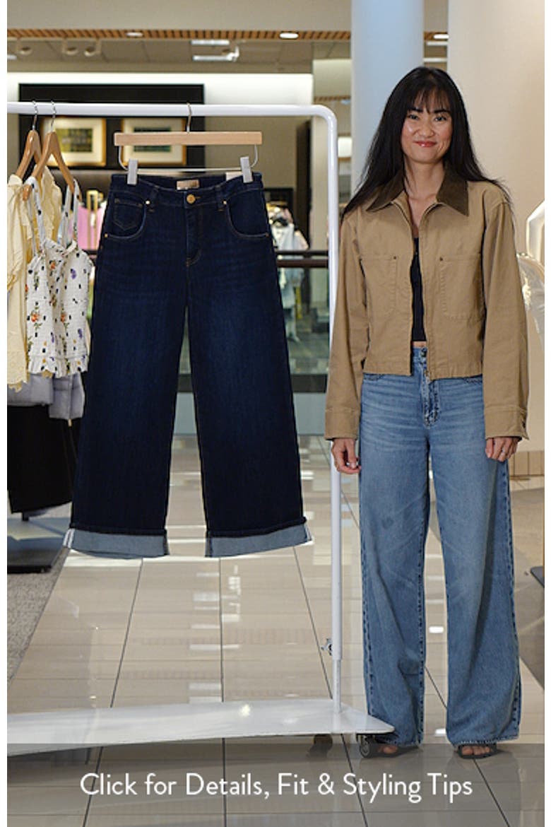 Meg High Waist Cuffed Wide Leg Jeans video