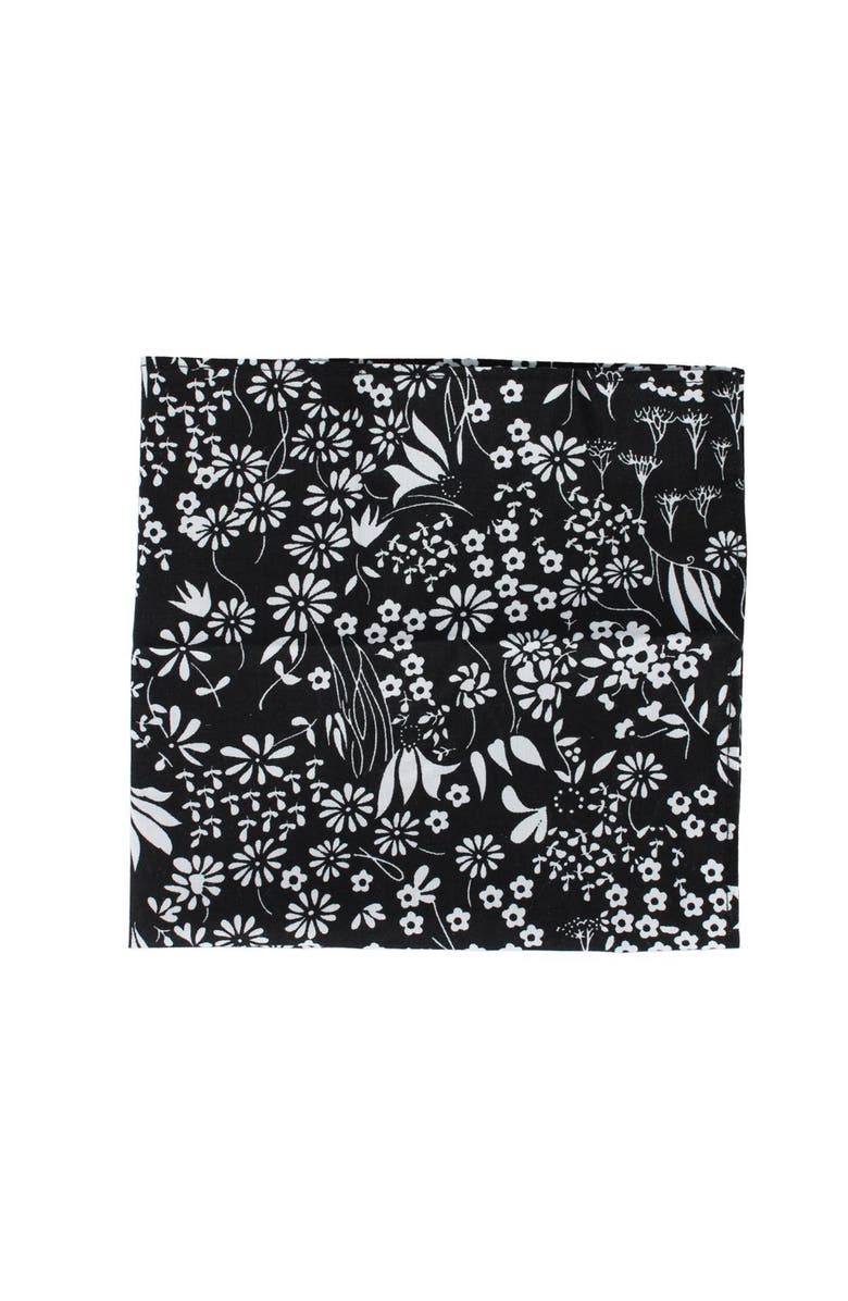 Trafalgar Ezra'a Stately Floral 3 Pack Cotton Handkerchiefs, Alternate, color, Black, White, Navy Blue