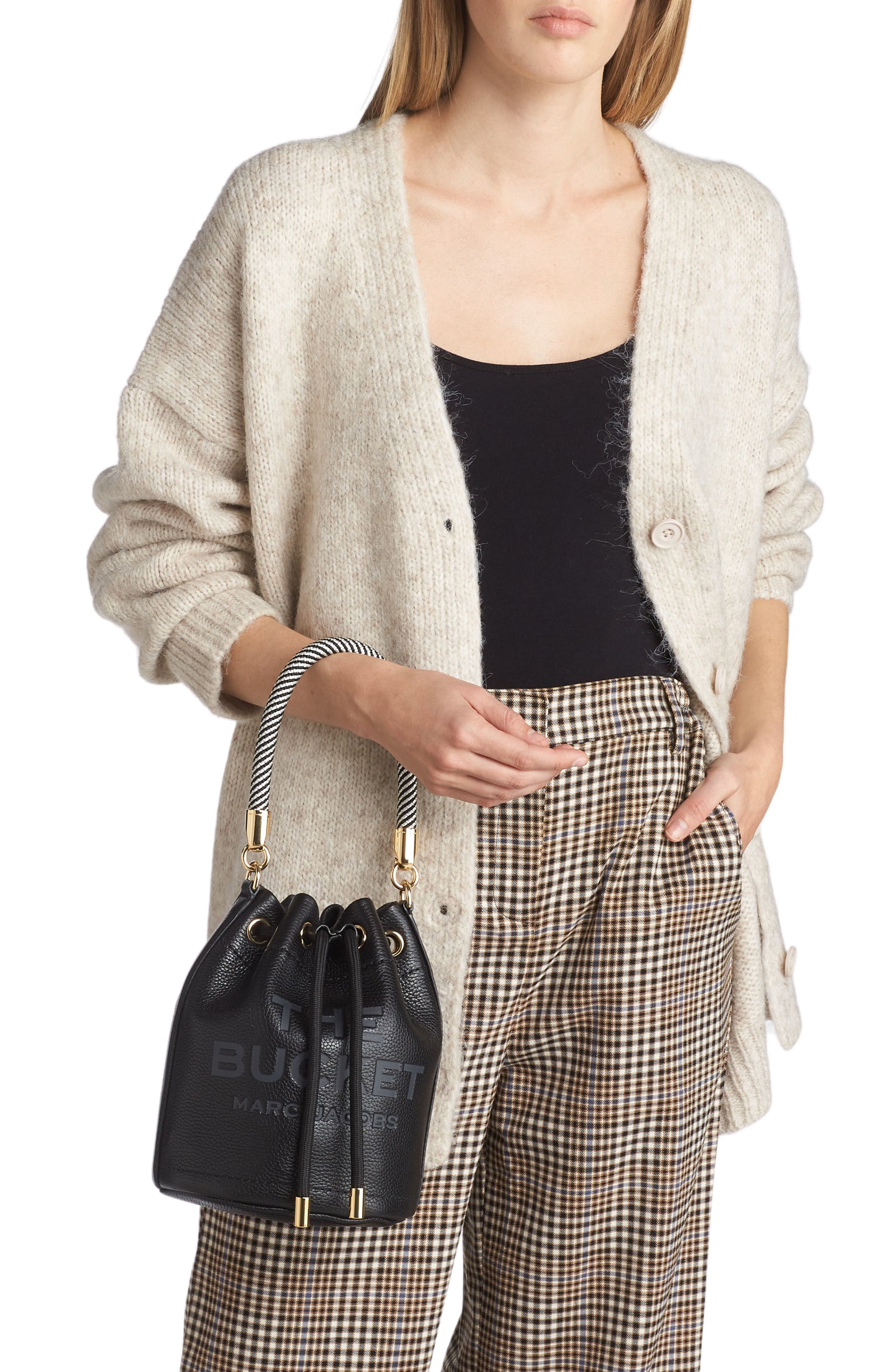 Marc Jacobs The Leather Bucket Bag, Alternate, color, 