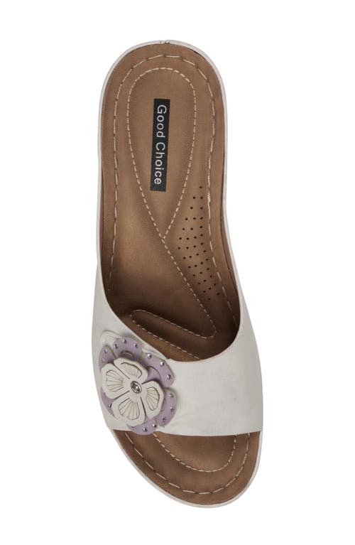 Gc Shoes Women's Naples Flower Wedge Sandals In White