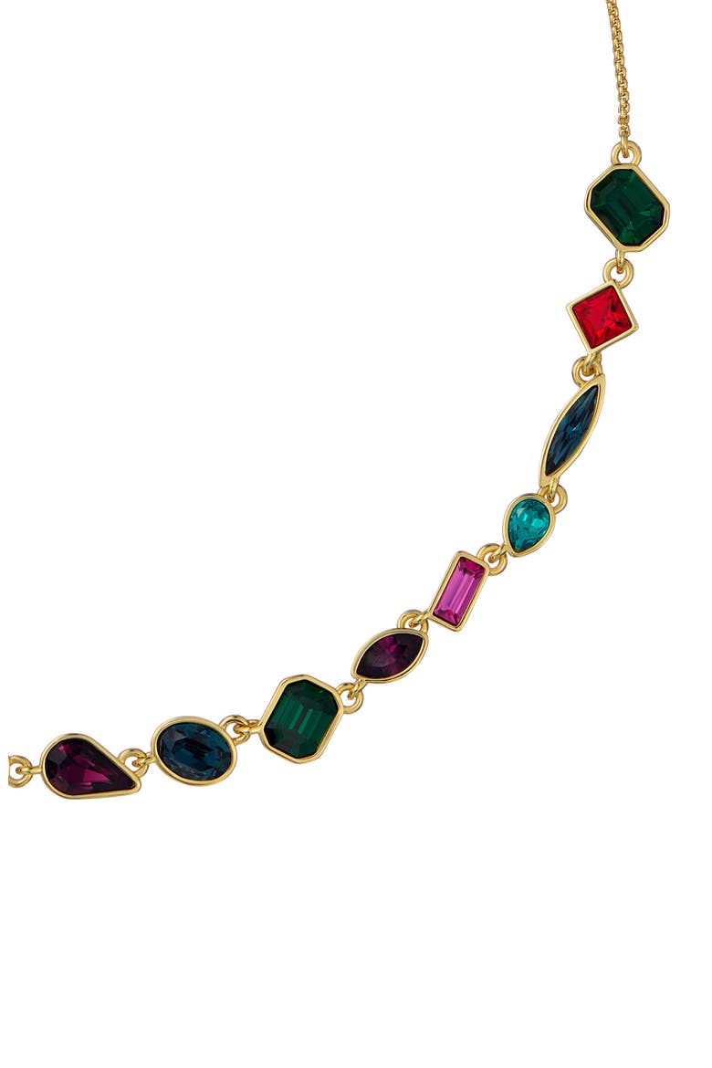 Julie Jewel Chain Crystal Collar Necklace, Alternate, color, GOLD TONE CRYSTAL MULTI