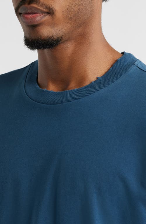 Elwood Core Oversize Organic Cotton Jersey T-shirt In Blue