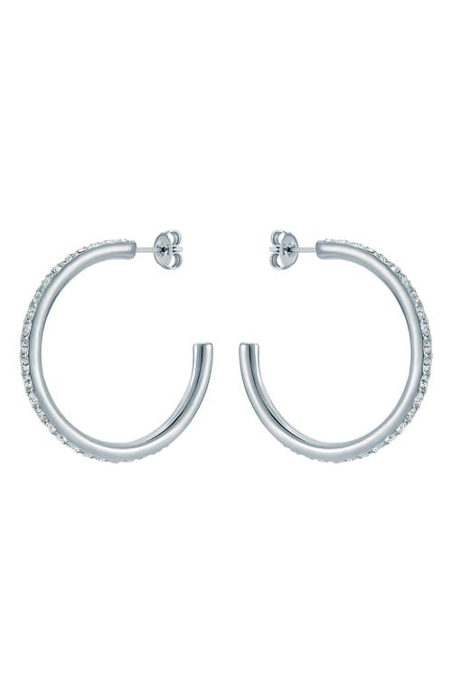 Ted Baker Clanci Medium Crystal Hoop Earrings In Metallic