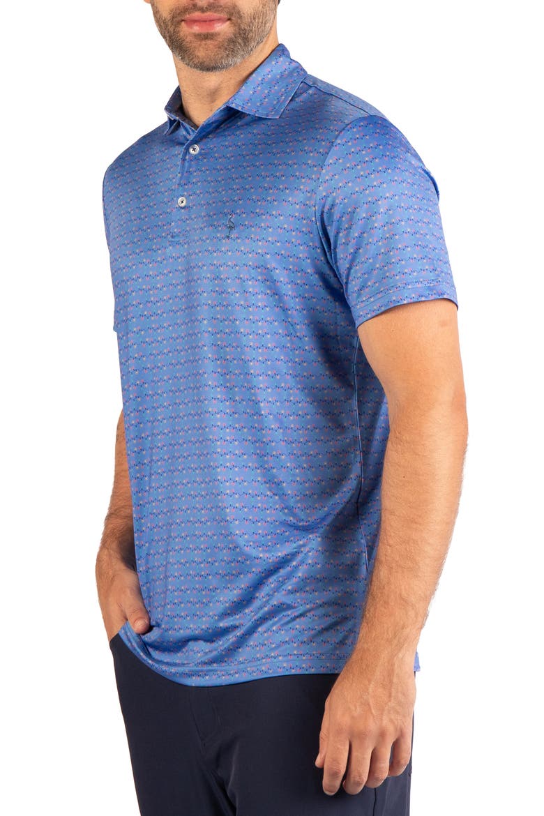 Twinkling Lights Performance Polo, Alternate, color, BLUE