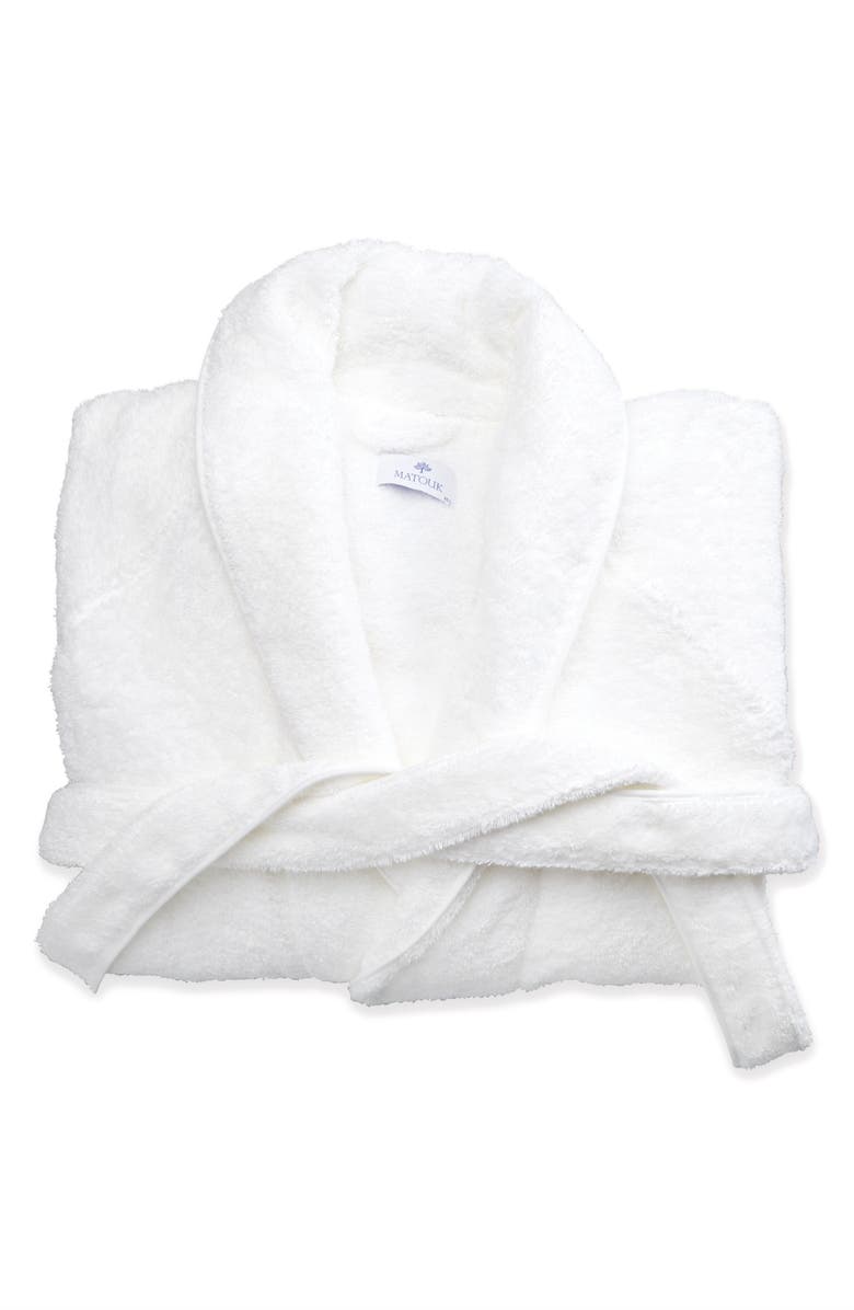 Matouk Cairo Terry Robe, Main, color, White/ White