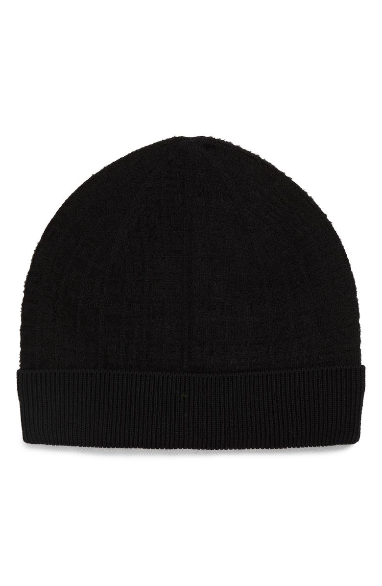 Givenchy Cuffed Beanie, Main, color, Black