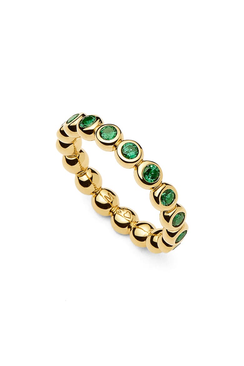 Tennis Stacking Ring, Alternate, color, GOLD/GREEN