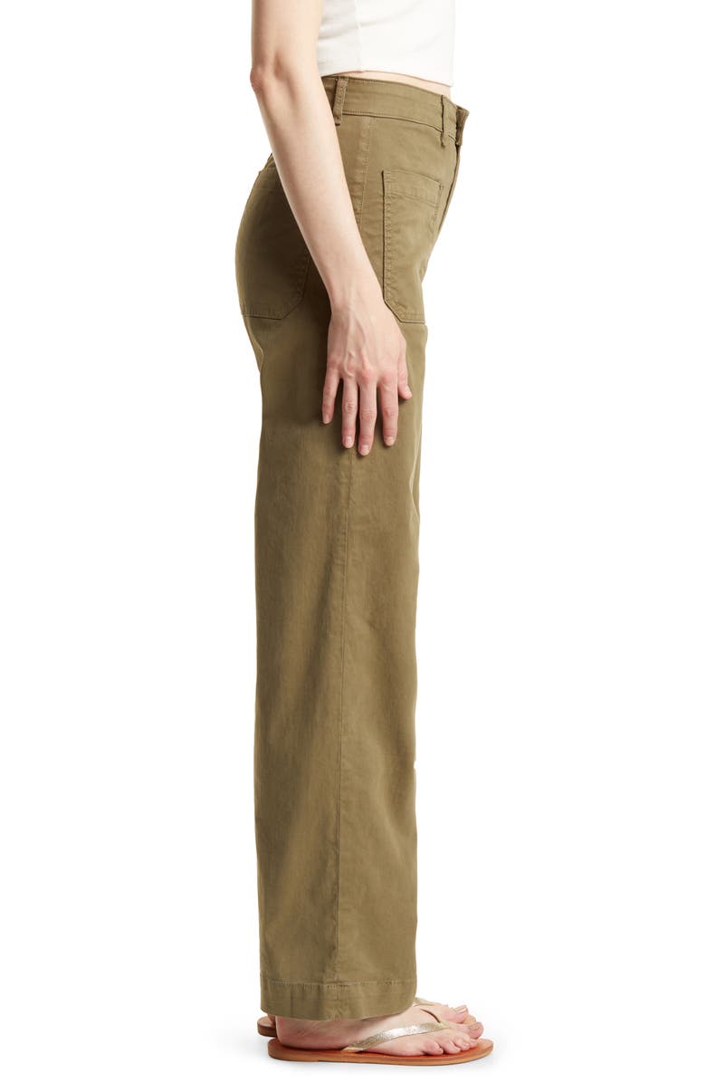 ASKK NY Sailor High Waist Wide Leg Pants, Alternate, color, Olive