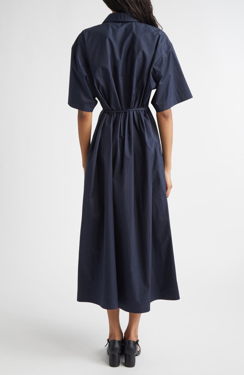 PLAN C Oversize Cotton Shirtdress, Alternate, color, Blue Black