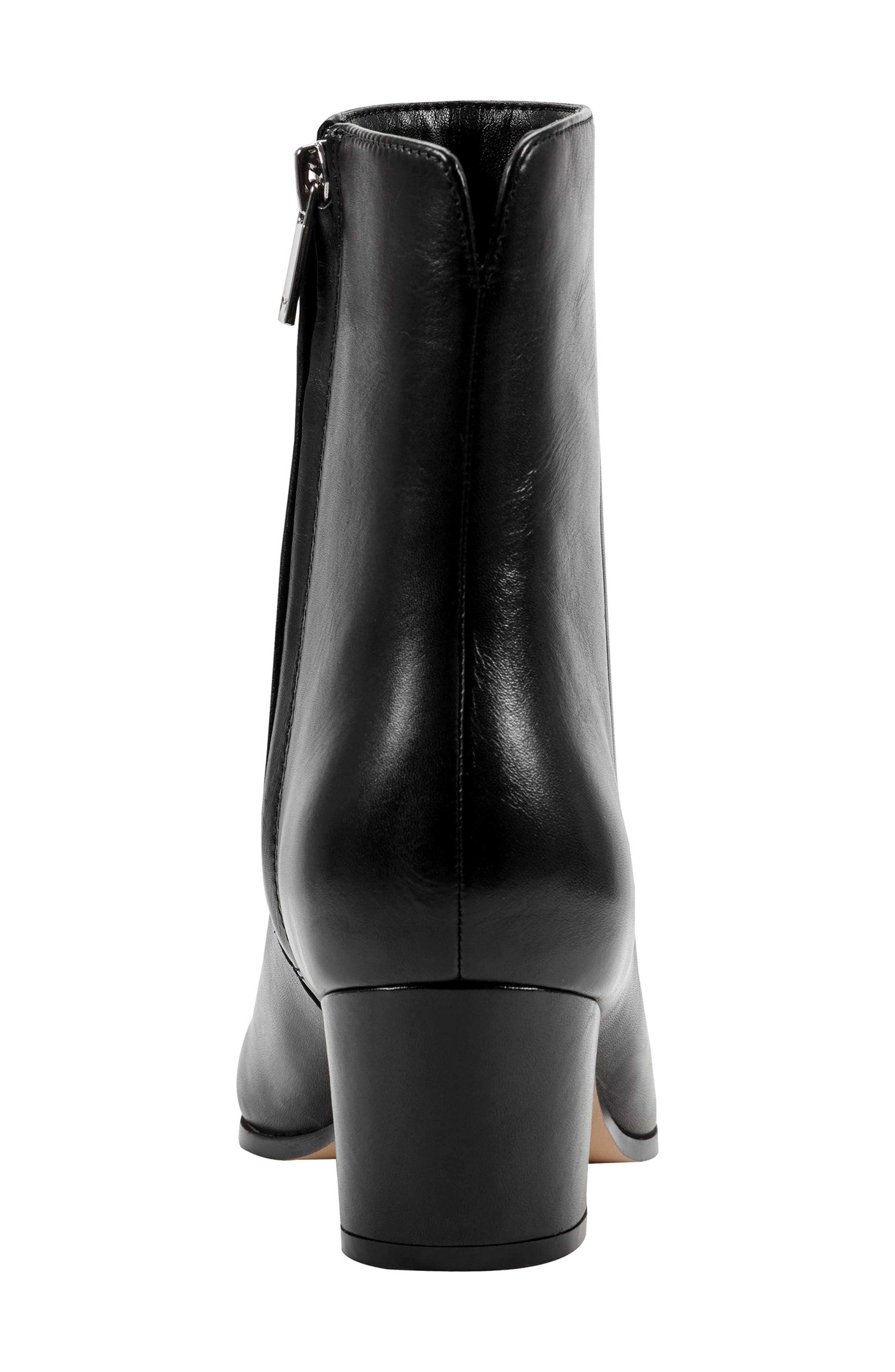 Marc Fisher LTD Mavey Pointed Toe Bootie, Alternate, color, Black Leather