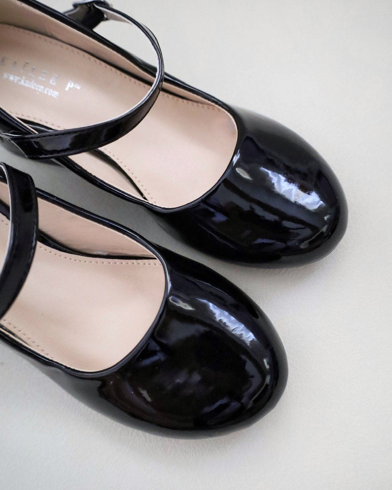 Kailee P Charlotte Patent Mary Jane Girls Block Heel, Alternate, color, 