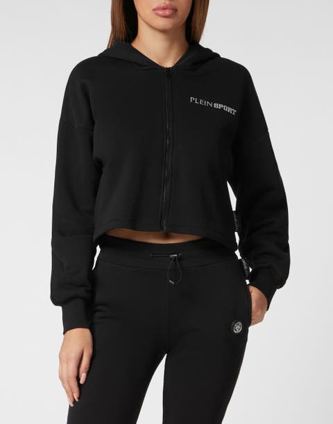 Cropped Hoodie Sweatjacket Scratch Women